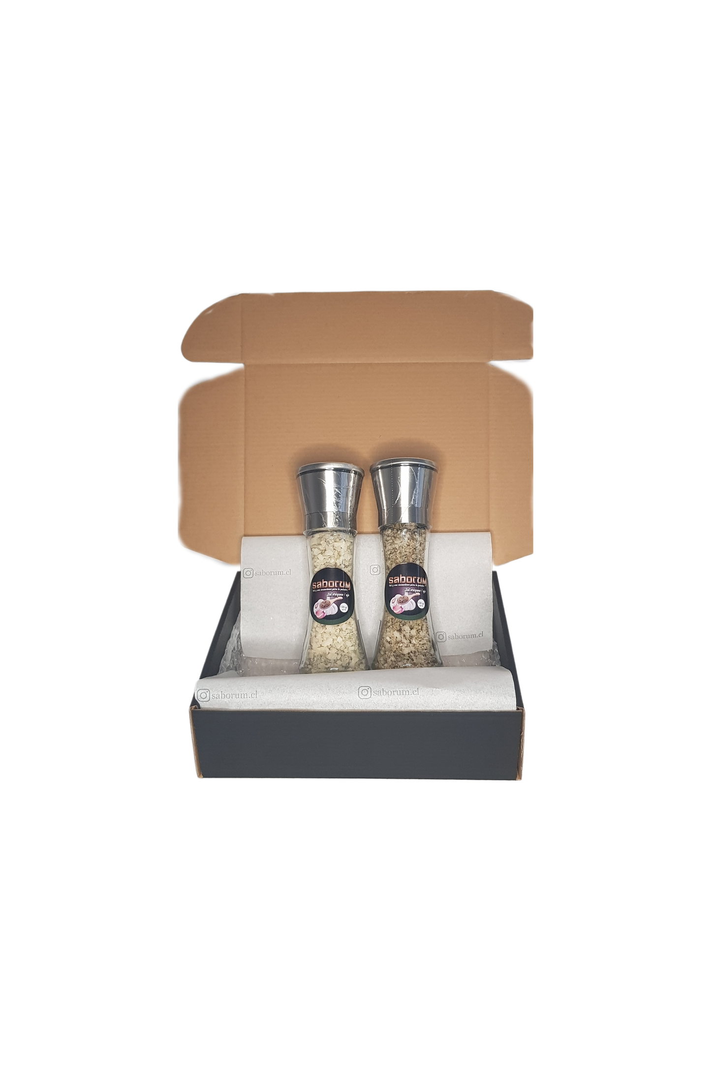 Caja Saborum con 2 molinillos a elección